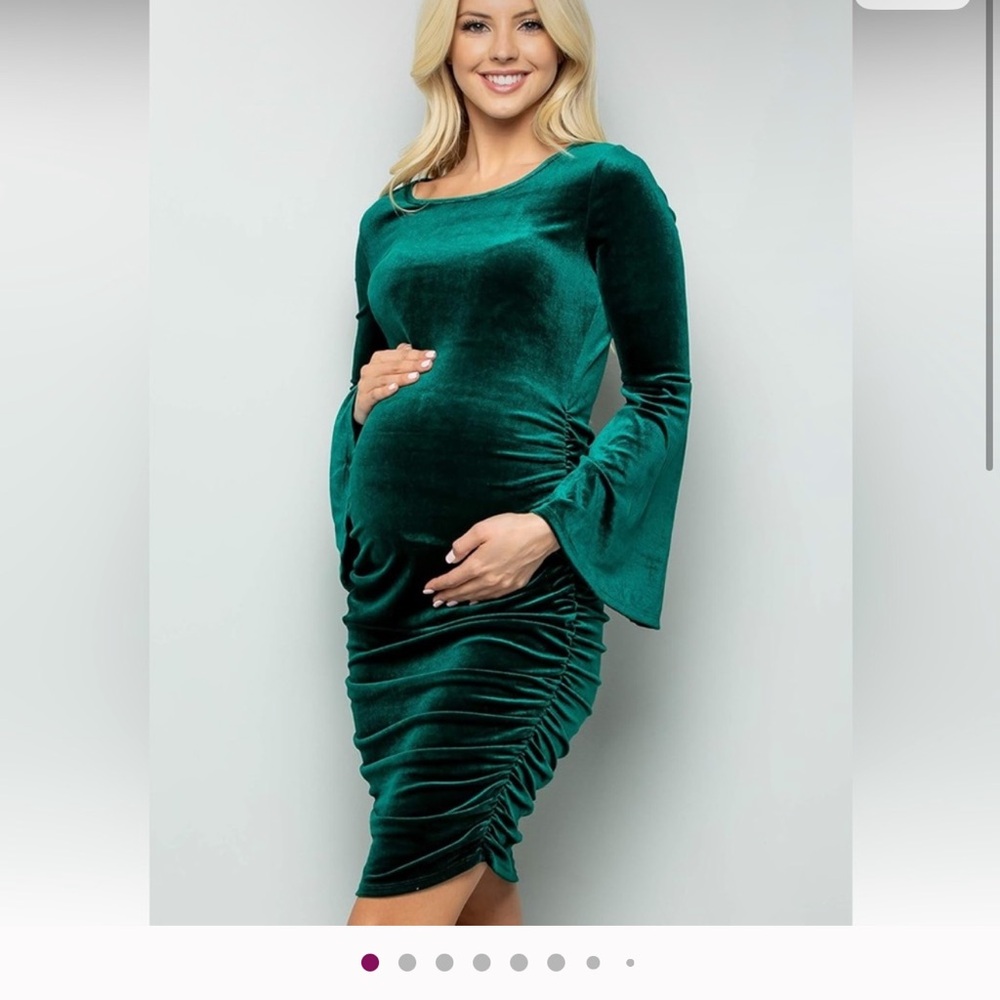 Velvet Maternity Dress